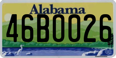 AL license plate 46BO026