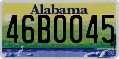 AL license plate 46BO045