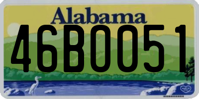 AL license plate 46BO051