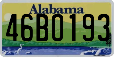 AL license plate 46BO193