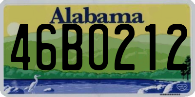 AL license plate 46BO212