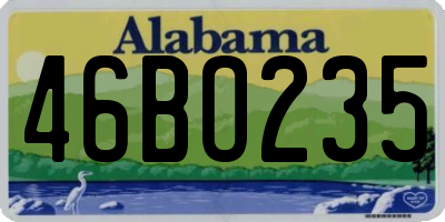 AL license plate 46BO235