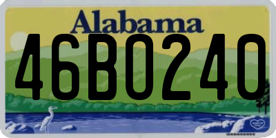 AL license plate 46BO240
