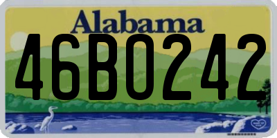 AL license plate 46BO242
