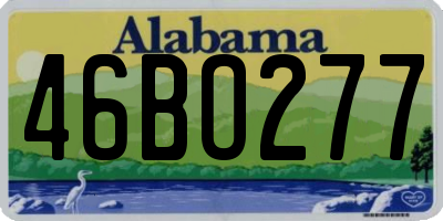AL license plate 46BO277