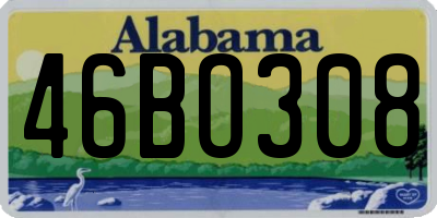 AL license plate 46BO308