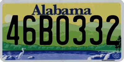 AL license plate 46BO332