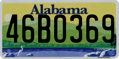 AL license plate 46BO369