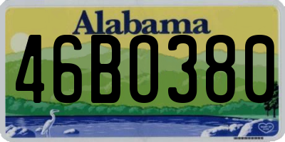 AL license plate 46BO380