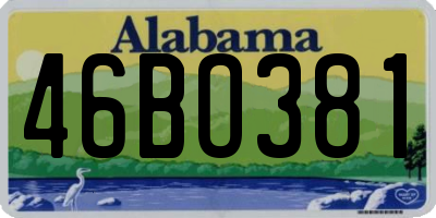 AL license plate 46BO381