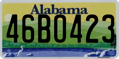 AL license plate 46BO423