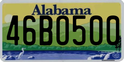 AL license plate 46BO500