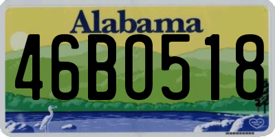 AL license plate 46BO518