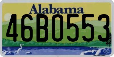 AL license plate 46BO553