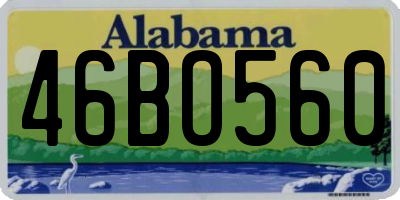 AL license plate 46BO560