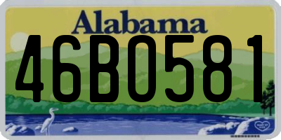 AL license plate 46BO581