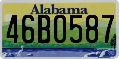 AL license plate 46BO587