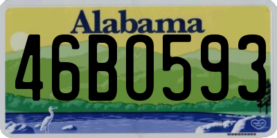 AL license plate 46BO593