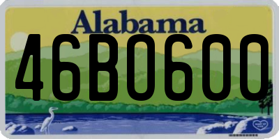AL license plate 46BO600