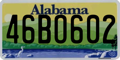 AL license plate 46BO602