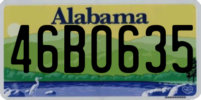 AL license plate 46BO635