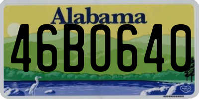 AL license plate 46BO640