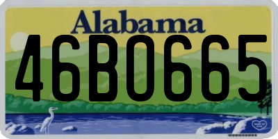 AL license plate 46BO665