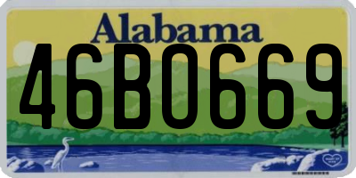 AL license plate 46BO669