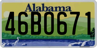 AL license plate 46BO671