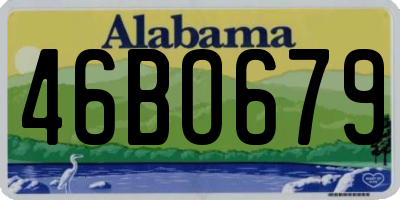 AL license plate 46BO679