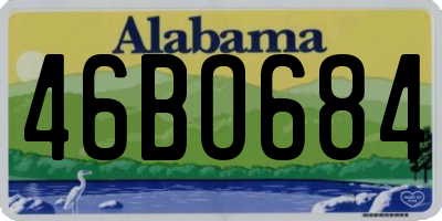 AL license plate 46BO684
