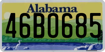 AL license plate 46BO685