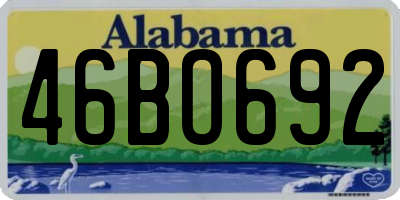 AL license plate 46BO692