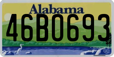 AL license plate 46BO693