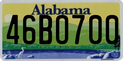 AL license plate 46BO700