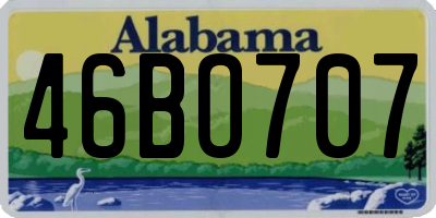 AL license plate 46BO707