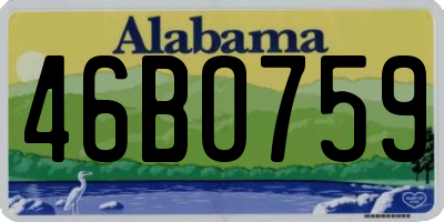 AL license plate 46BO759