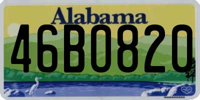 AL license plate 46BO820