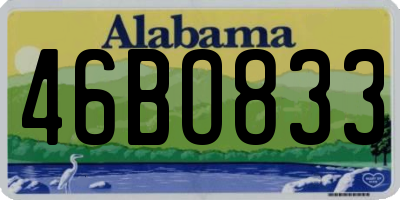 AL license plate 46BO833