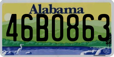 AL license plate 46BO863