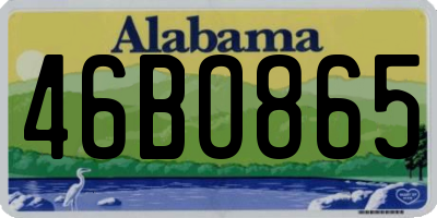 AL license plate 46BO865