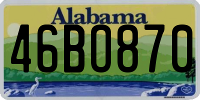 AL license plate 46BO870