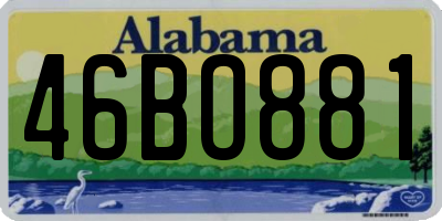 AL license plate 46BO881