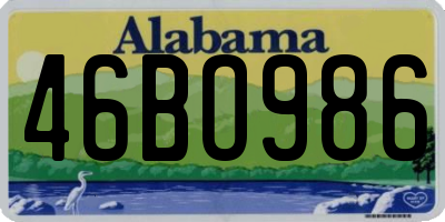 AL license plate 46BO986