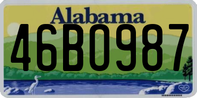 AL license plate 46BO987