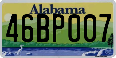 AL license plate 46BP007