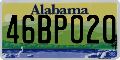 AL license plate 46BP020