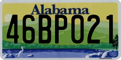 AL license plate 46BP021