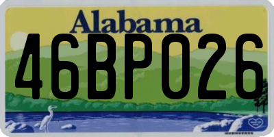 AL license plate 46BP026