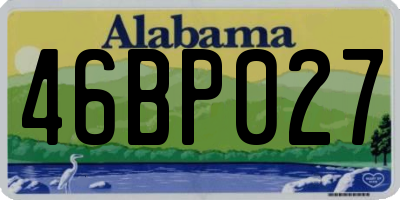 AL license plate 46BP027
